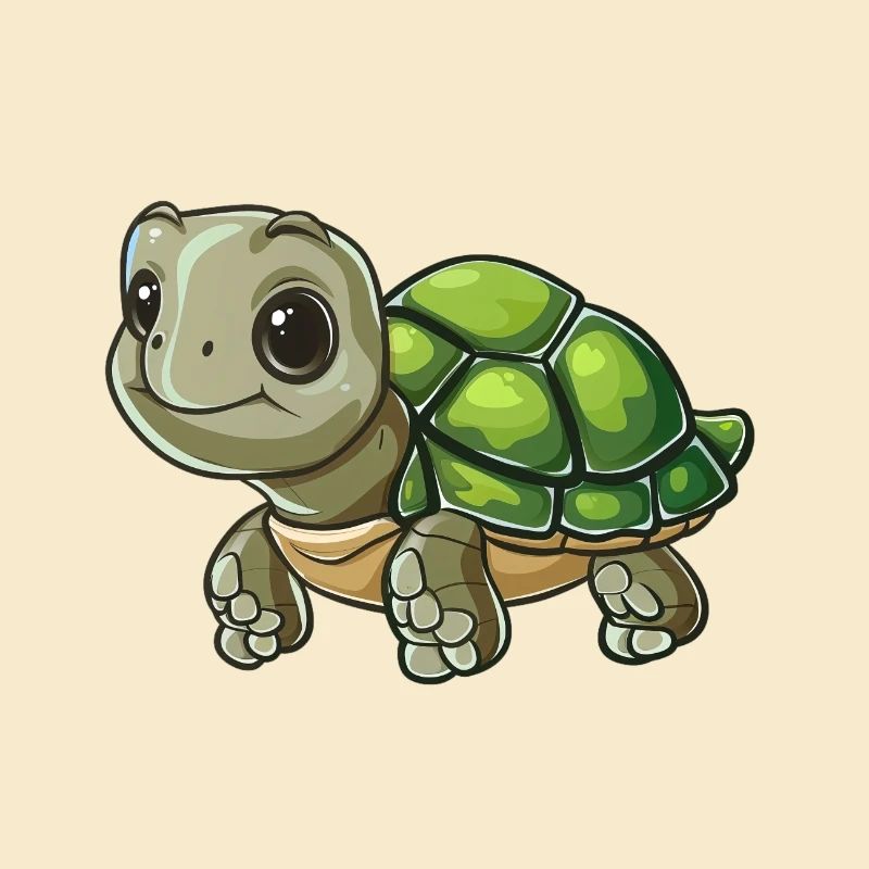 Adorable turtle with big eyes
