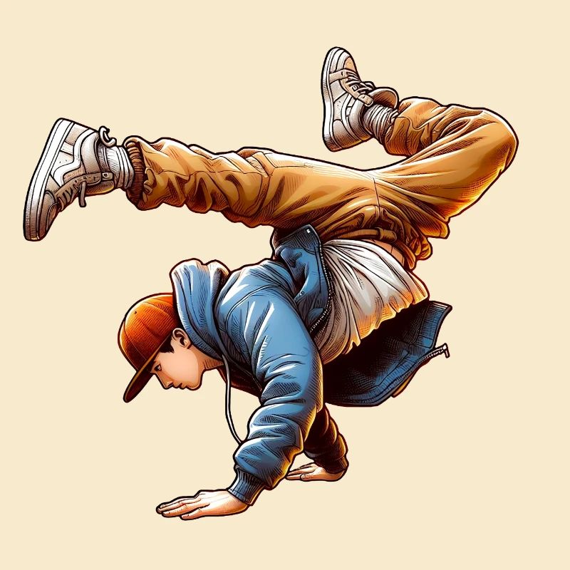 Energetic Breakdance Dance Steps
