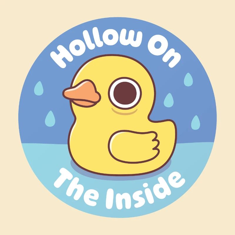 Cute Rubber Duck Hollow On The Inside Funny Sad