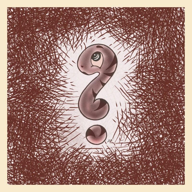 Mignon Point d’interrogation Serpent Brun