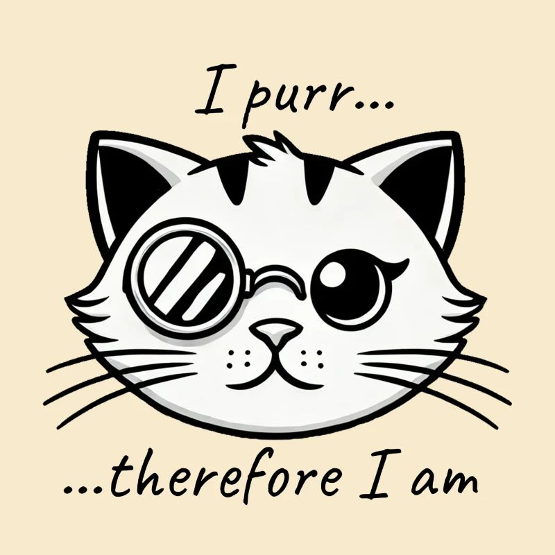 Ich schnurre, also bin ich - Philosoph Katzendesign