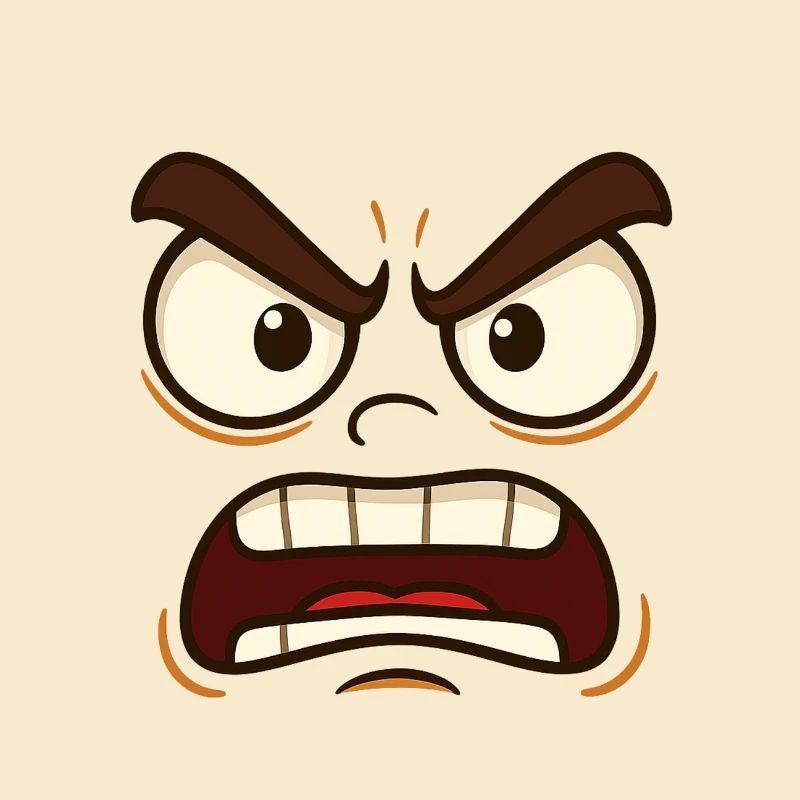 Böse oder Verärgert? Jedenfalls markantes Gesicht