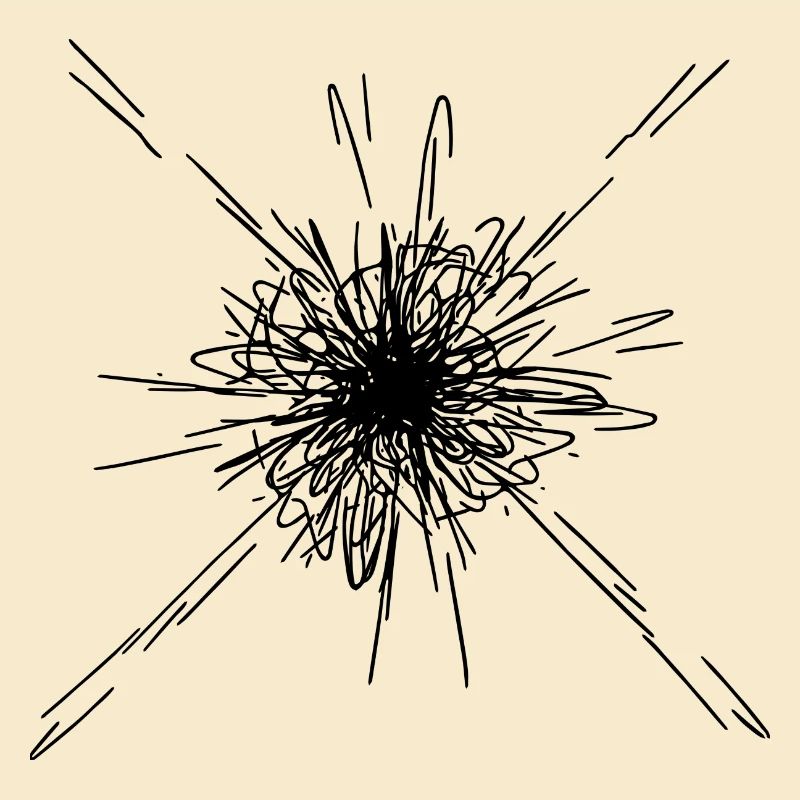 Motif de lignes d’explosion de mandala