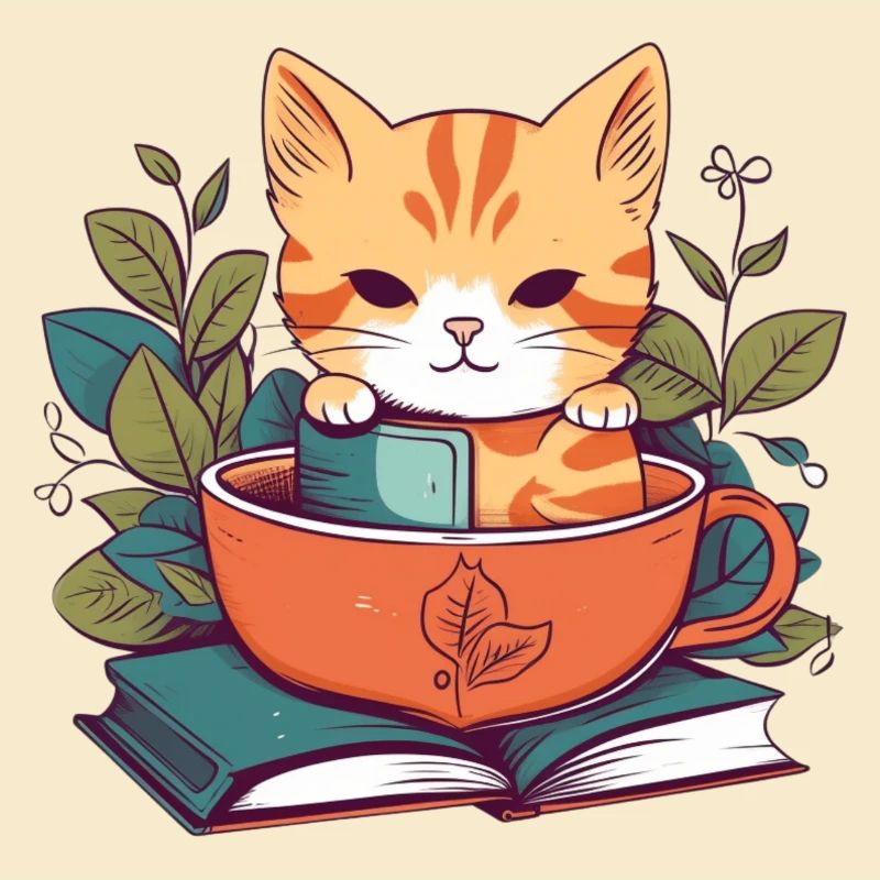 Chat mignon dans une tasse