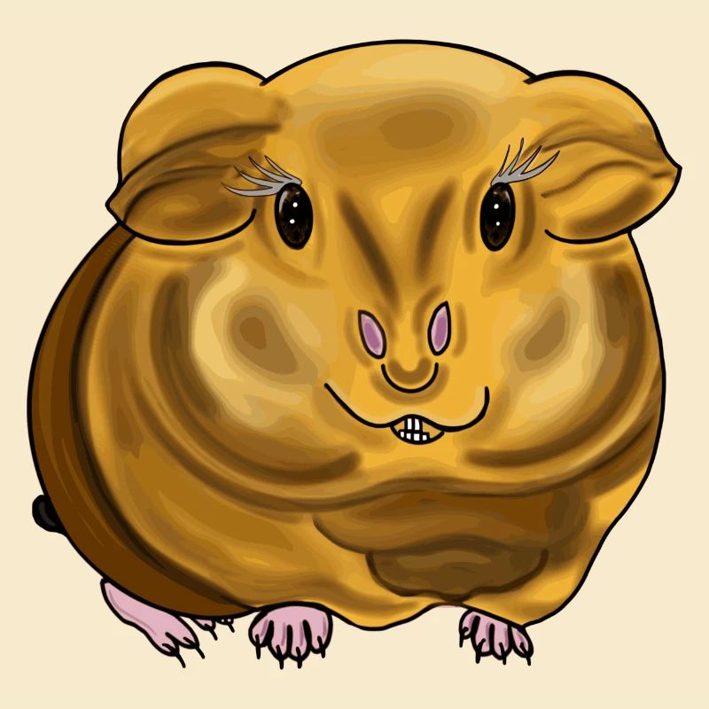 Beautiful guinea pig with radiant patterns.