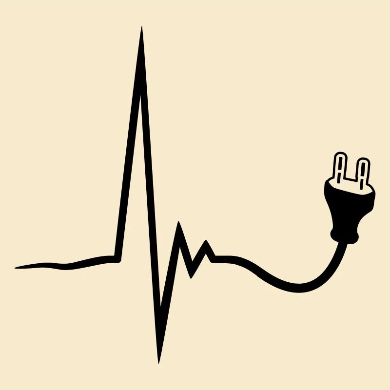 heartbeat current line plug power socket connect p