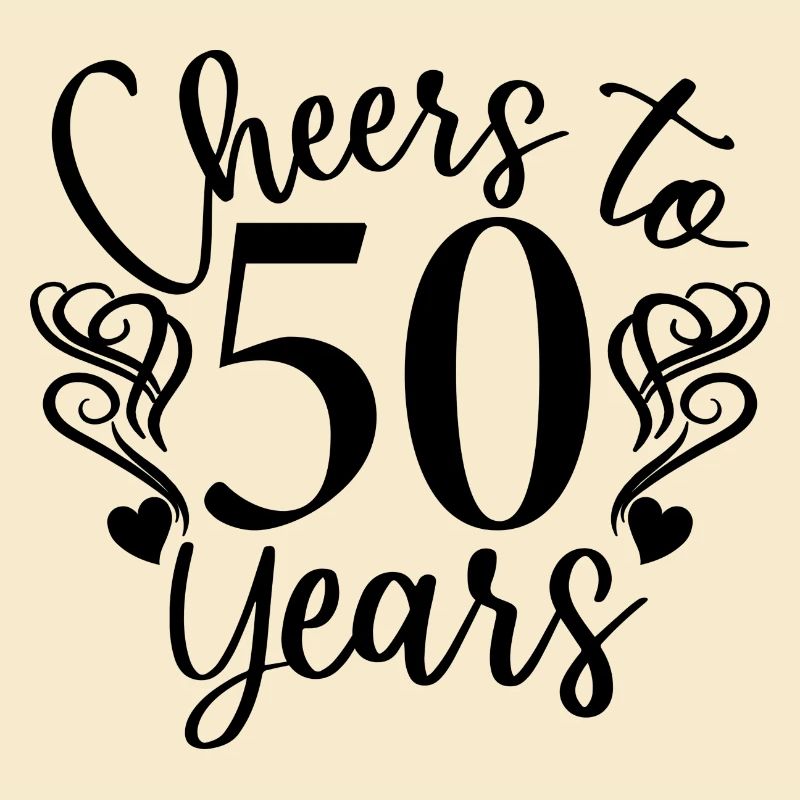 Cheers To 50 Years - Geburtstags- oder Jubiläumsgeschenk