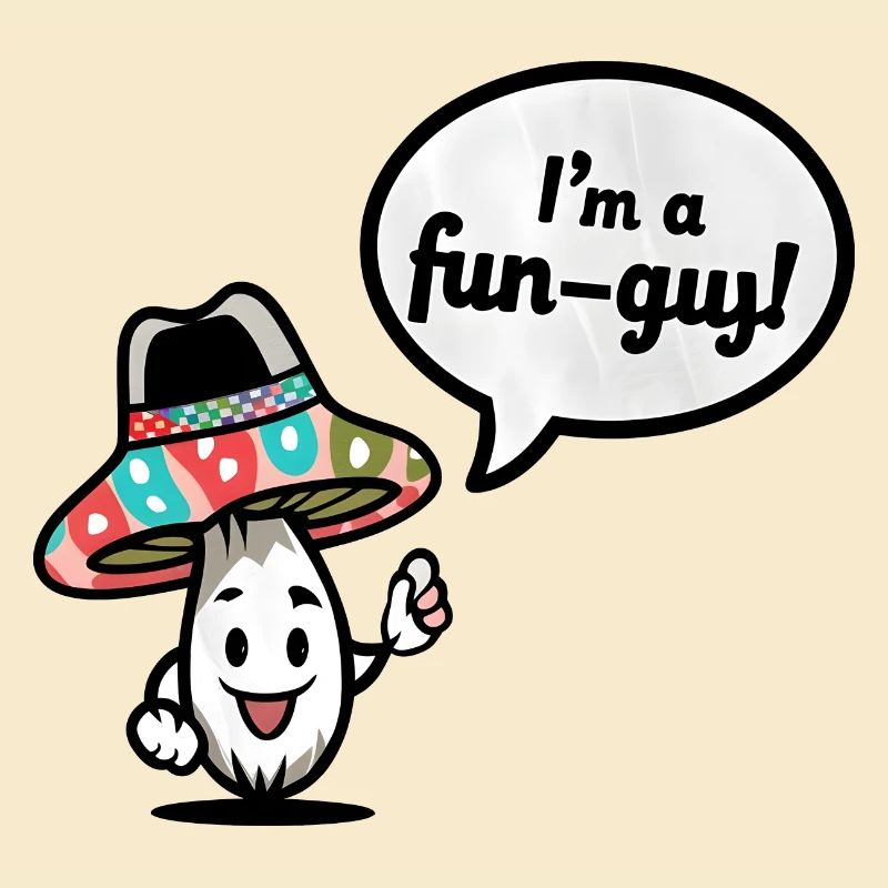 Fun-Guy Mushroom Speech Bubble Art numérique