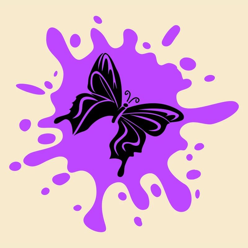 Papillon éclaboussure de couleur