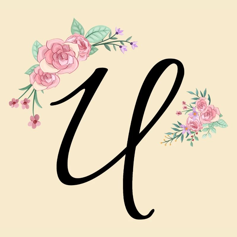 Buchstabe u Blumen