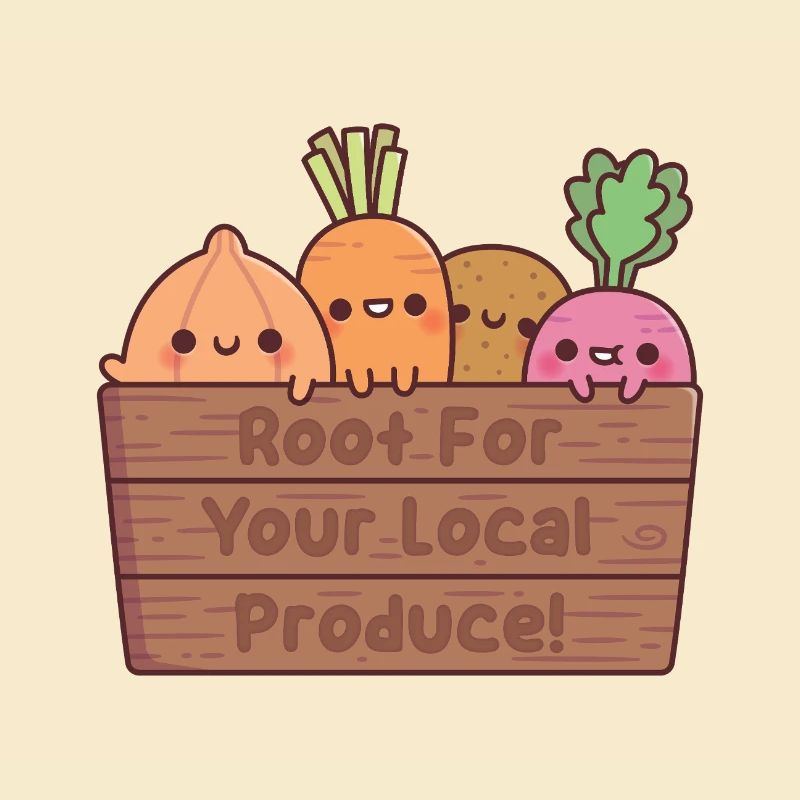 Cute Vegetables Root For Your Local Produce