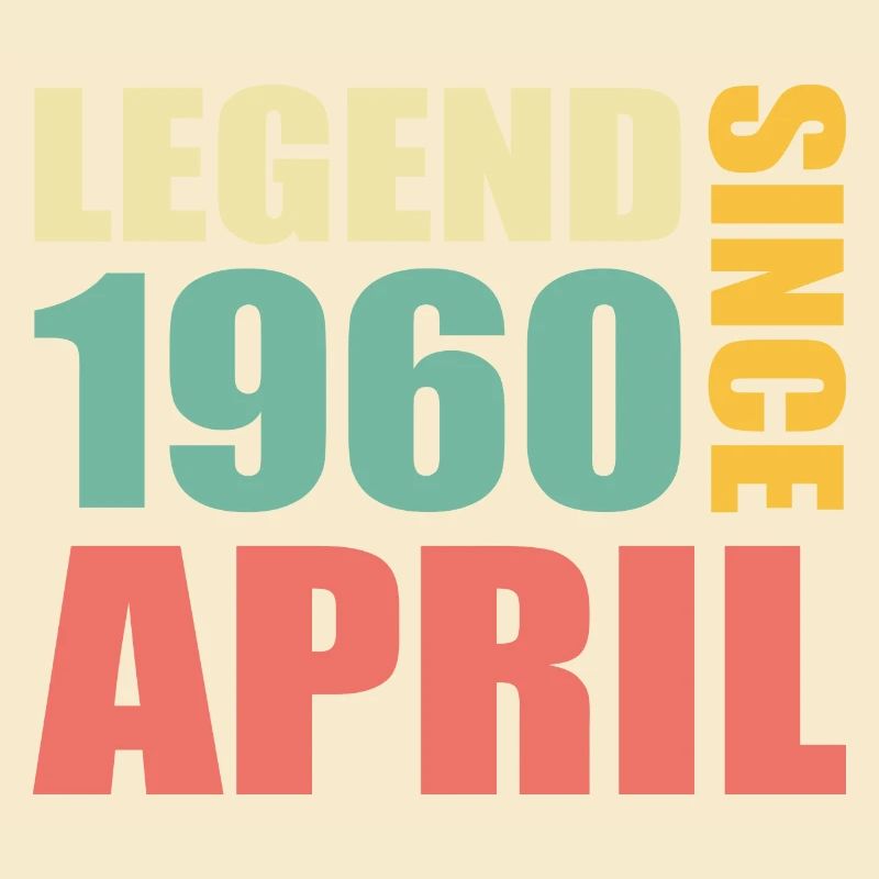 63rd birthday April Born 1960 Gift idea