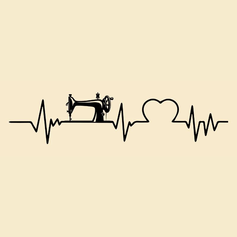 sewing machine heartbeat sewing ECG neck
