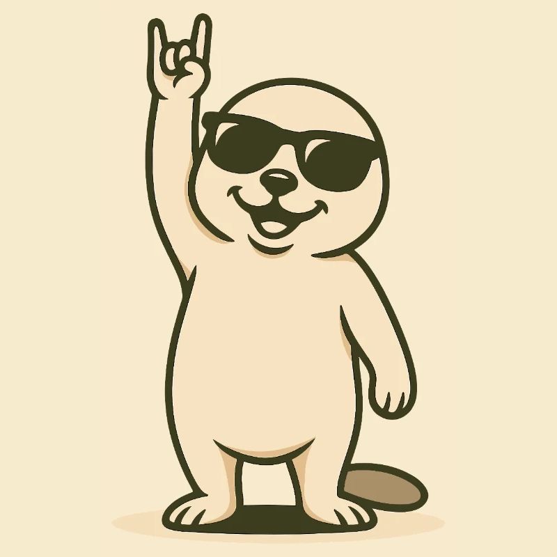 Bébé phoque cool avec pose de bascule