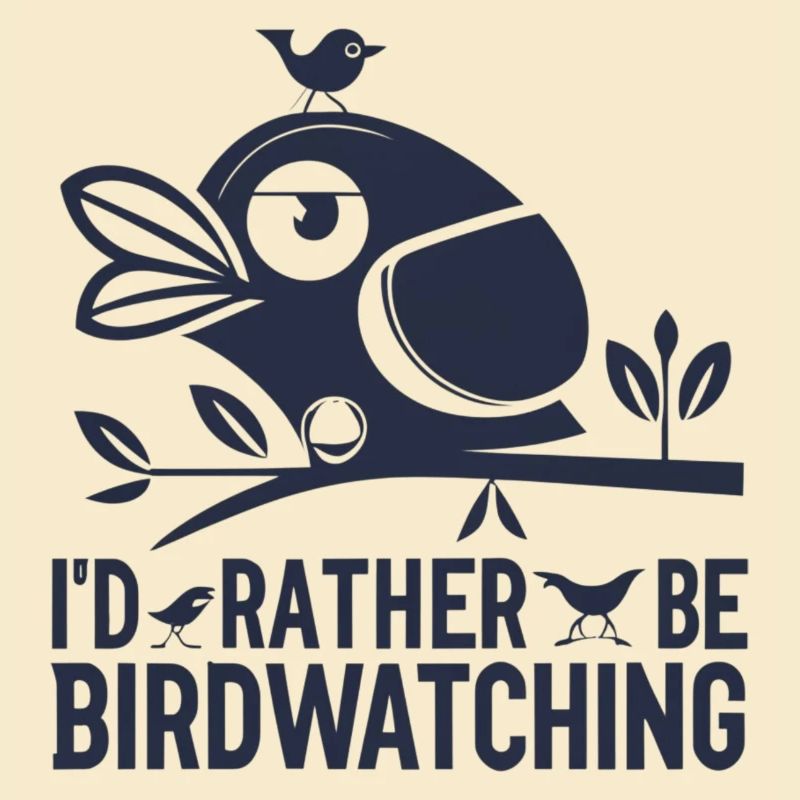 "je préfère observer les oiseaux" slogan bleu