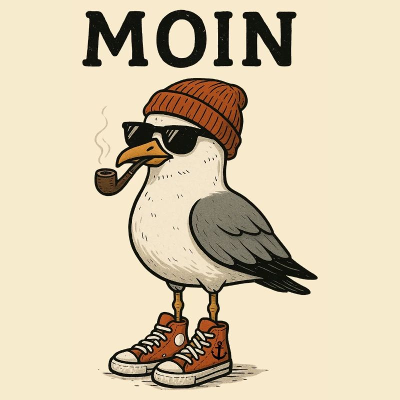 Moin Seagull Pygargue à queue blanche avec accessoires de style urbain