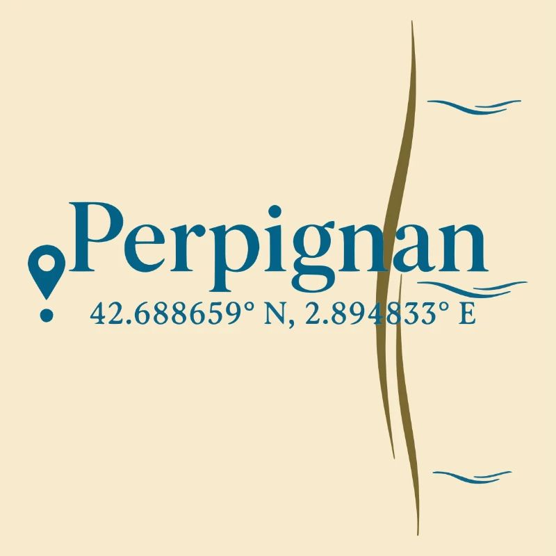 Perpignan Coastal Coordinates Emblem