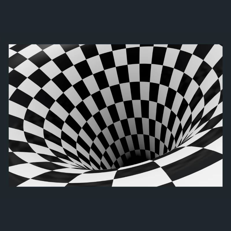 Vortex damier noir et blanc