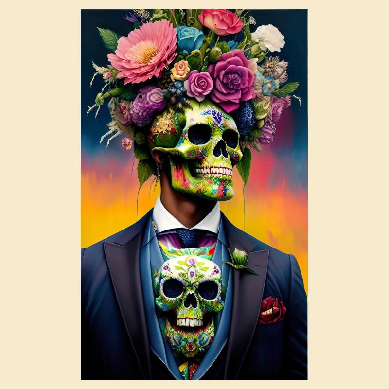 ŒUVRE Crâne de fleur