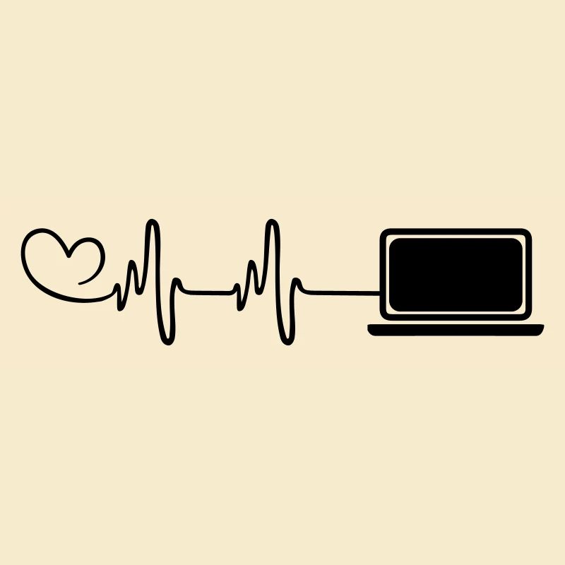 Laptop Herz Puls Pc Programmierer