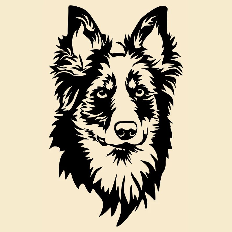Yellow cheek (old German herding dog) head
