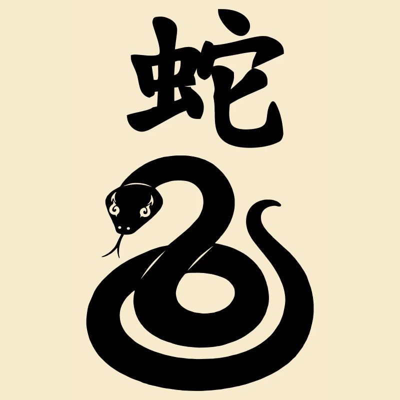 Serpent à caractère chinois avec image de serpent