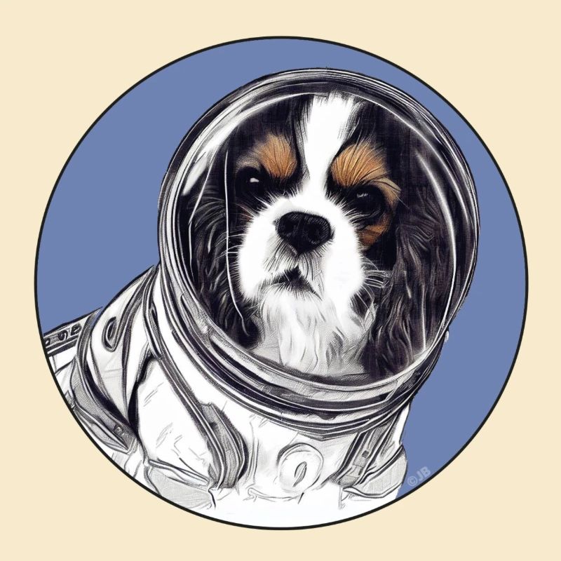 King Charles Cavalier Spaniel dans l’espace