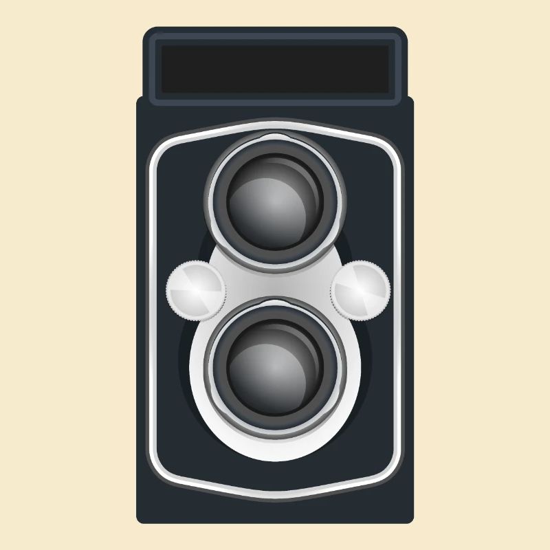 Caméra reflex à double objectif propre