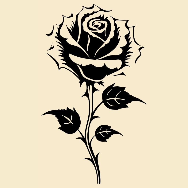 Rose Silhouette Fleur