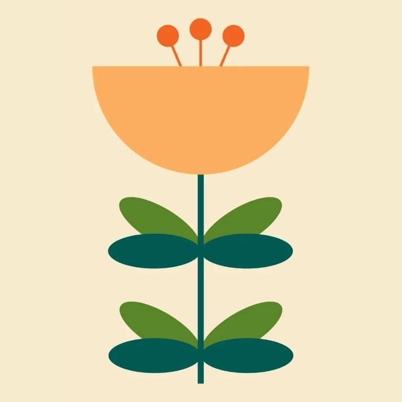 Abstraktes Blüten-Illustrationsdesign