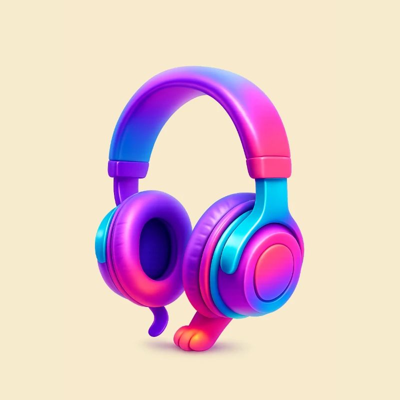 Neon Gradient Kopfhörer