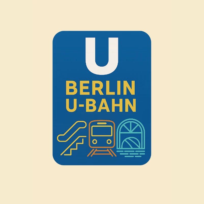 Berlin U-Bahn Neon Line Art
