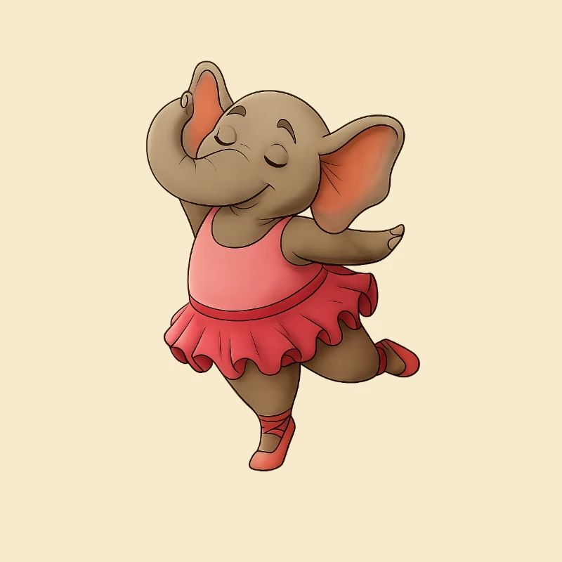 Éléphant dansant en tutu