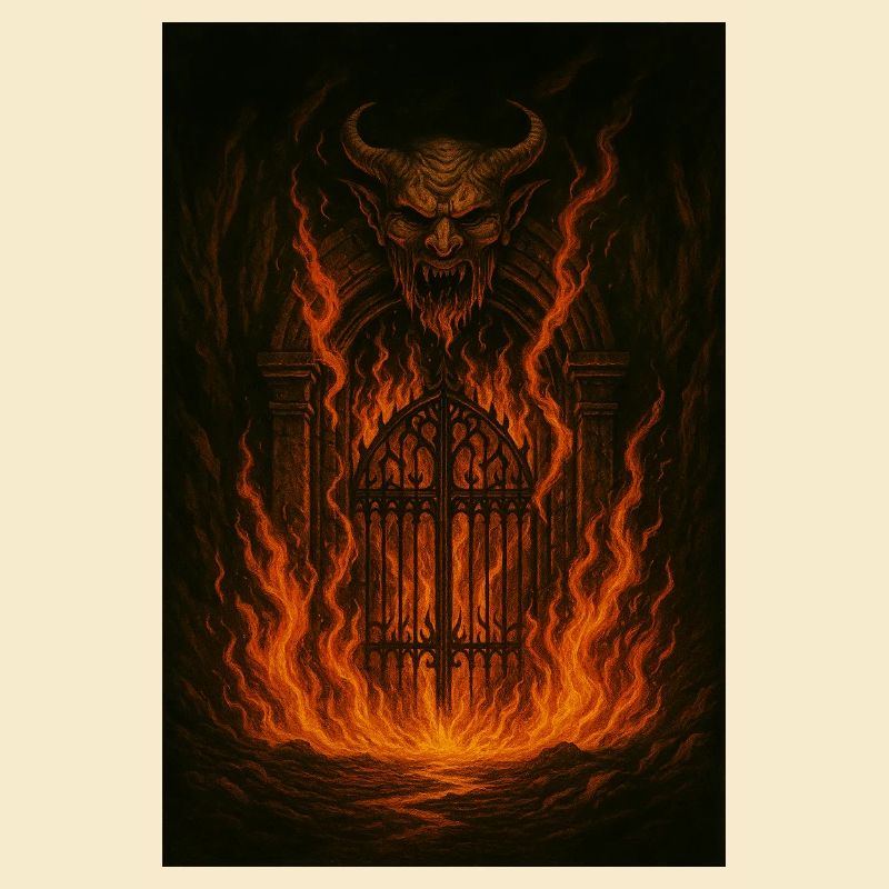 Feuerpforte Dämonengestalt