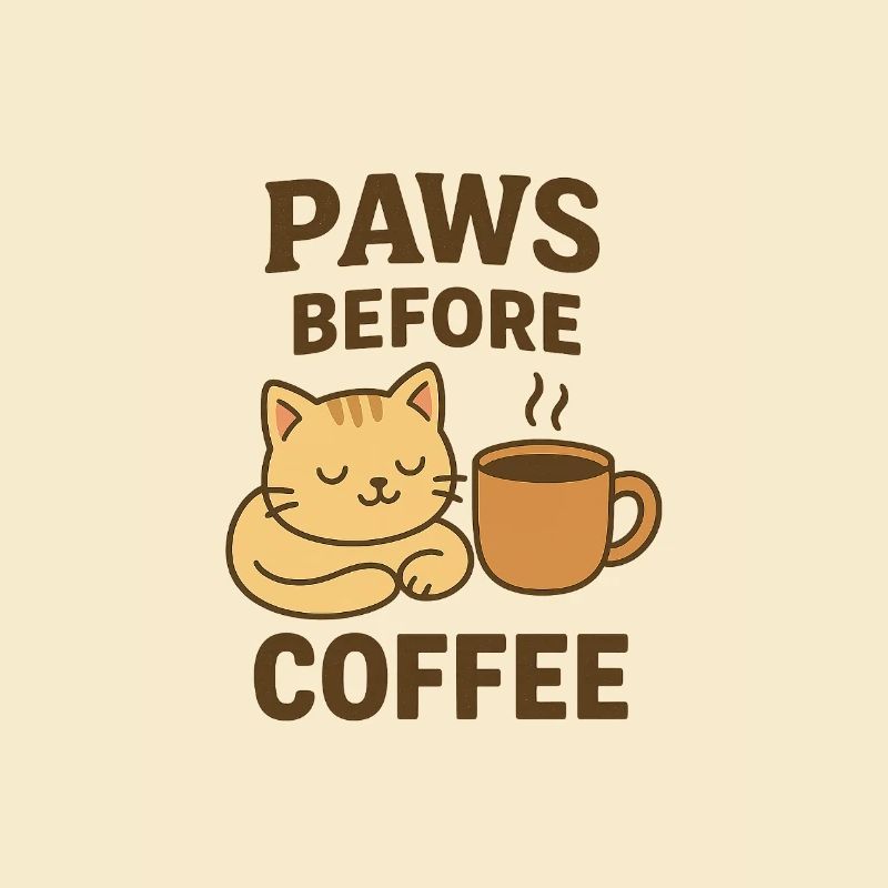paws before coffee