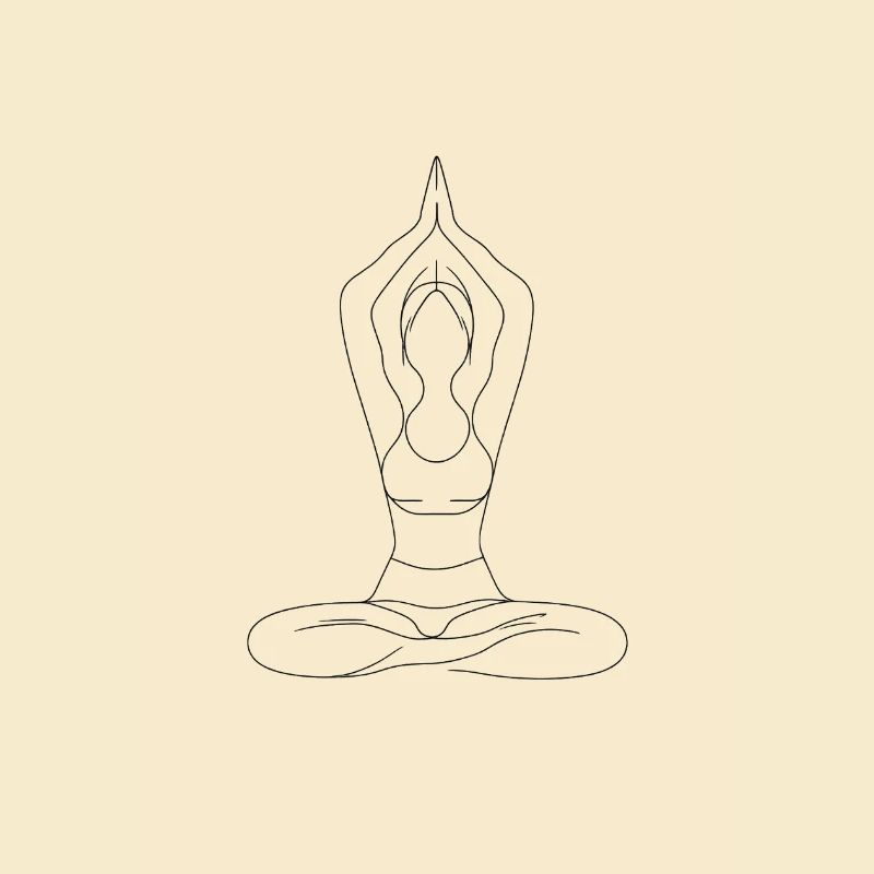 Silhouette zen de la posture de yoga