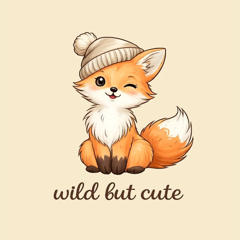 Cuddly fox with hat