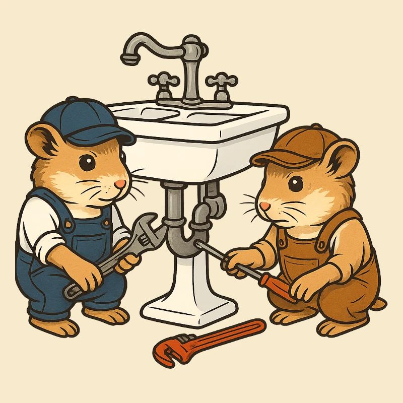 Les hamsters réparent l’évier
