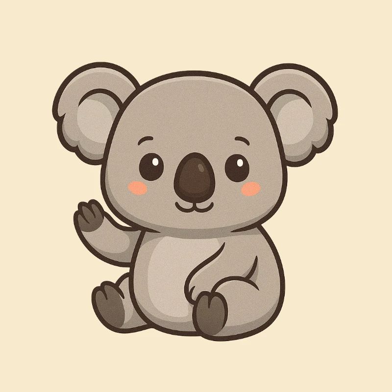 Koala avec accent de cœur