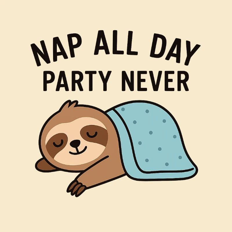 Sleepy Sloth Nap All Day Design