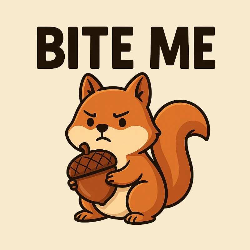 Artsy Squirrel with Bold Message