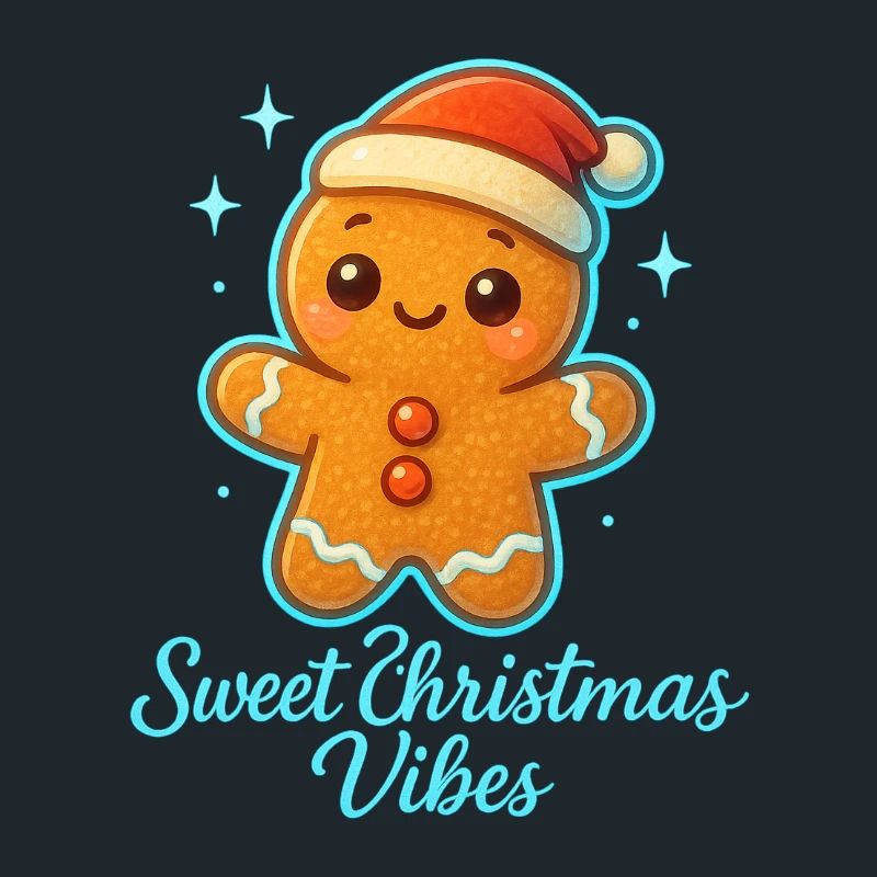 Christmas gingerbread with Santa hat
