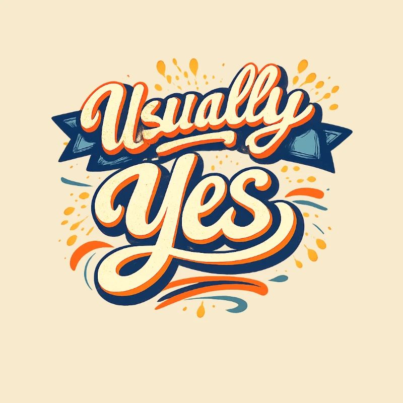 Usually Yes Retro Script