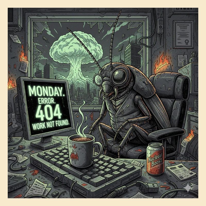 Post-Apocalyptic Monday - Roach Office Crisis