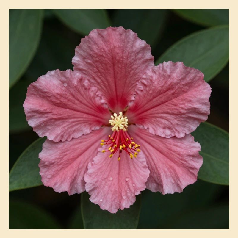 Gros plan sur la fleur d’hibiscus rose