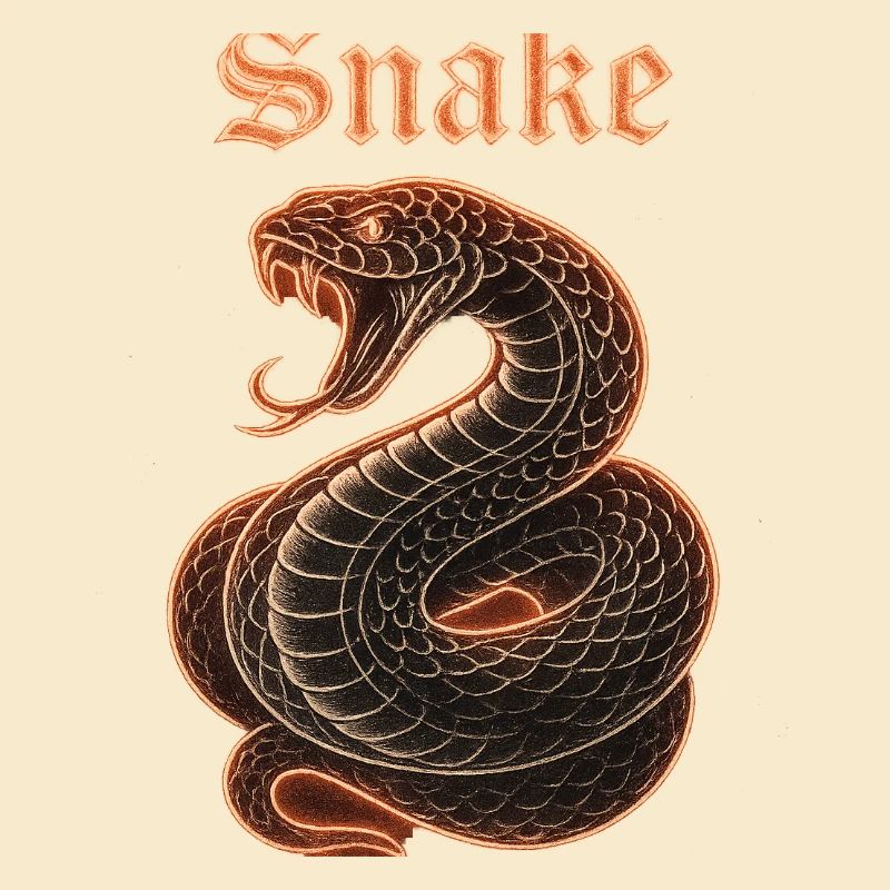 Neon Cobra with Flame Edges Geschenkidew