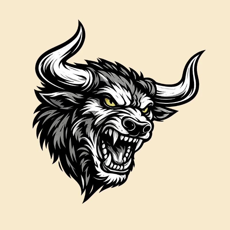 Angry Bull Head – Aggressive Bull Logo