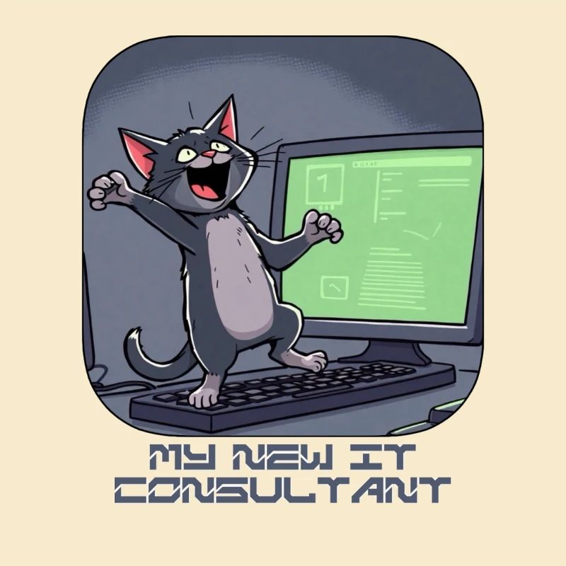 Chat informatique à l’ordinateur