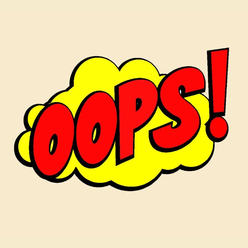 Cartoon Oops Comic Design
