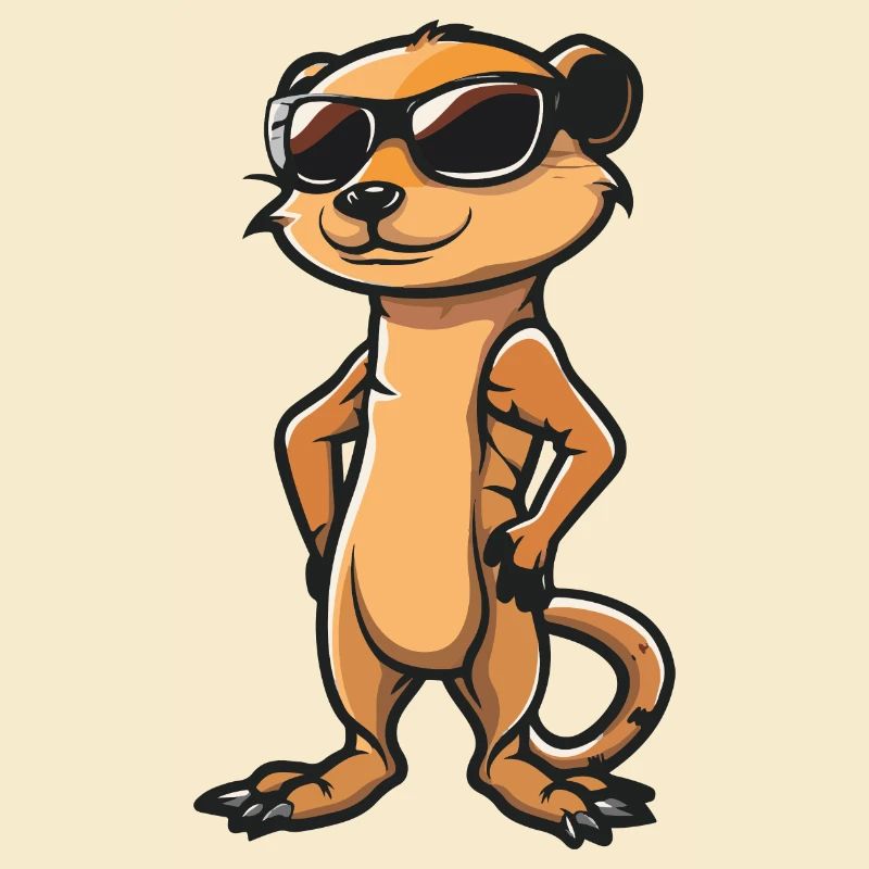 Suricate Bande Dessinée Cool